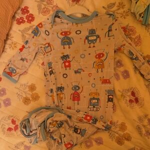 Little Sleepies Blue and Cream Baby Outfit